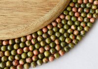 8mm Unakite Beads, Beads for Necklace, Gemstone , Jewelry