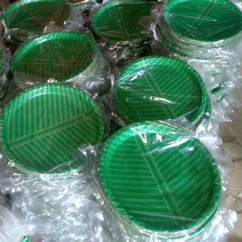 Green Leaf Paper Plate - Color: As Per Requirement