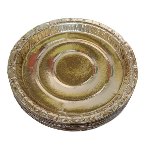 Round Golden Paper Plate