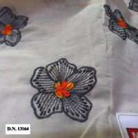 Madhav fashion Floral Kora Cotton Embroidered butti fabric