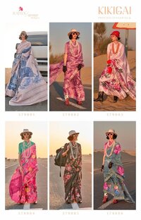 Latest  Sarees Handwoven Tussar Silk - Printed- Zari Blouse & Pallu