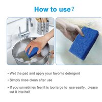 KITCHEN SCRUBBER PADS FOR UTENSILS / TILES CLEANING (PACK OF 4)