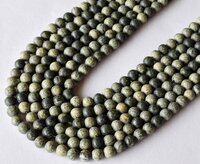 8mm Tree Agate Beads - 14.5 Inches, Polished Round Stone Beads With Unique Rich Hue And Subtle Specks For Jewelry Making And Party Wear