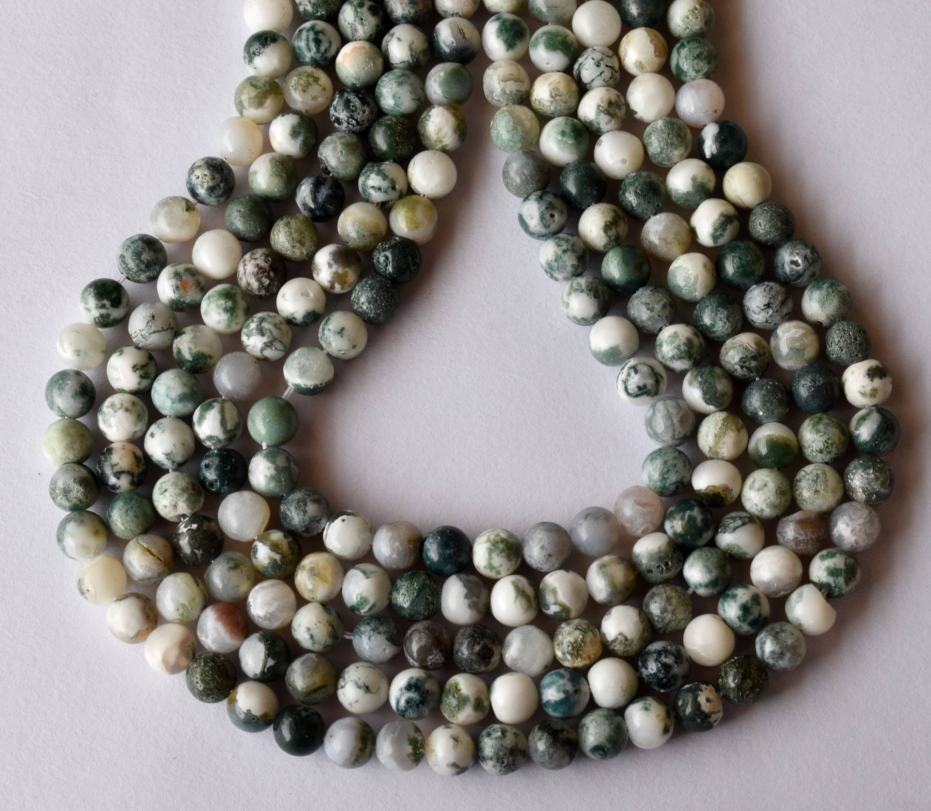 8mm Tree Agate  Beads, Beads for Necklace, Gemstone , Jewelry