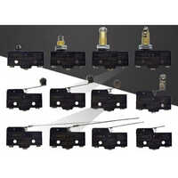 Micro Limit Switch - Plastic And Metal, Standard Size, Black Finish | Spdt, 5a Current Rating, Ip40 Protection, Quick Response Time, -25â°c To 85â°c Operating Range, 1 Million Mechanical Life