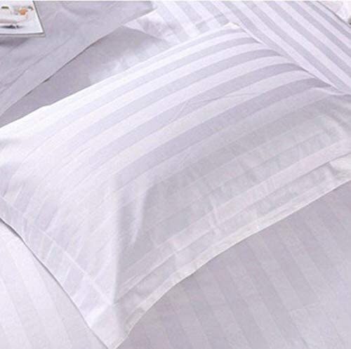 White Satin Single Bed Hotel Bed Sheet