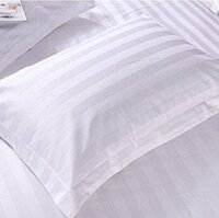 White Satin Single Bed Hotel Bed Sheet