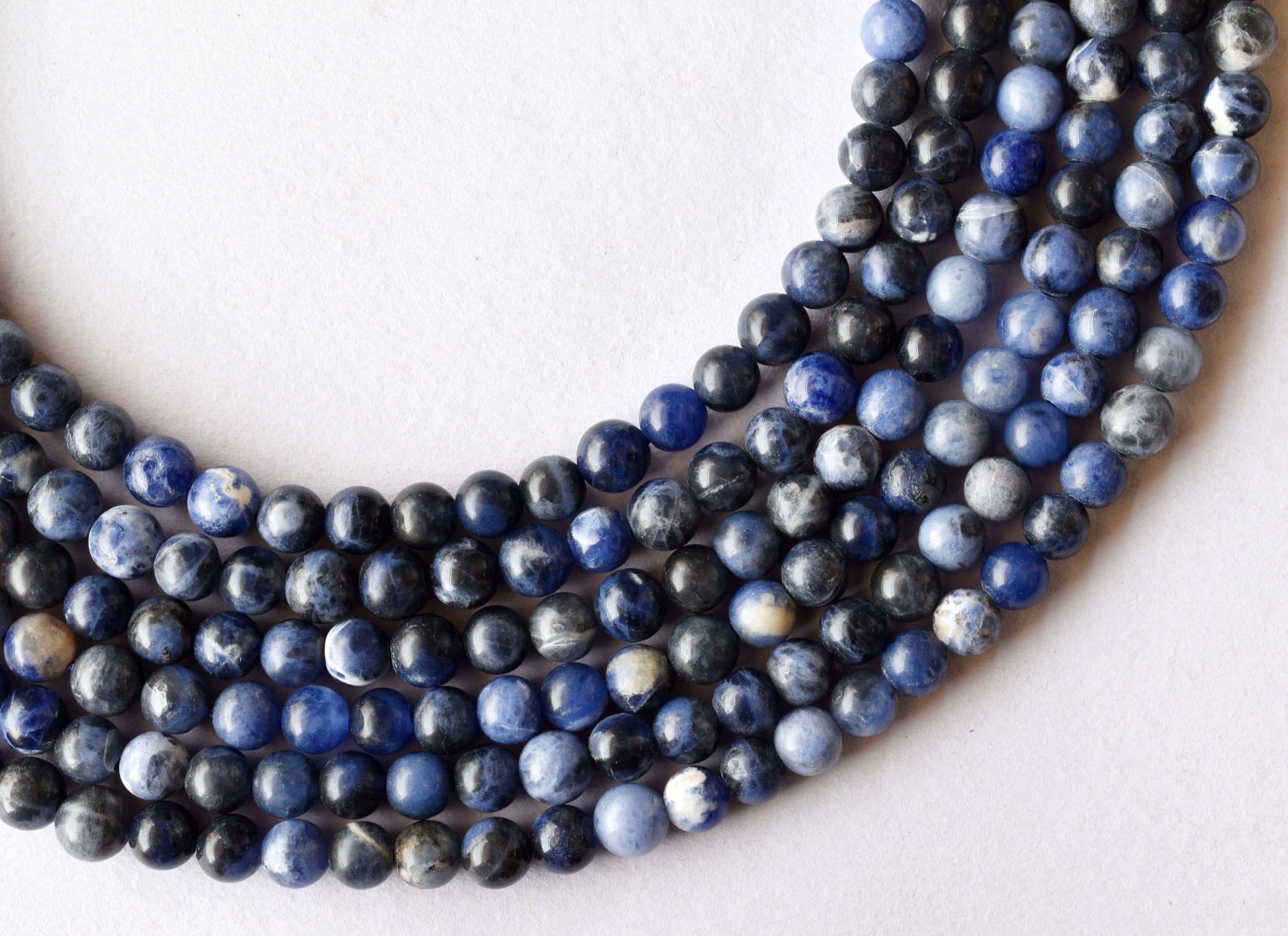 8mm Sodalite Beads, Beads for Necklace, Gemstone, Jewelry