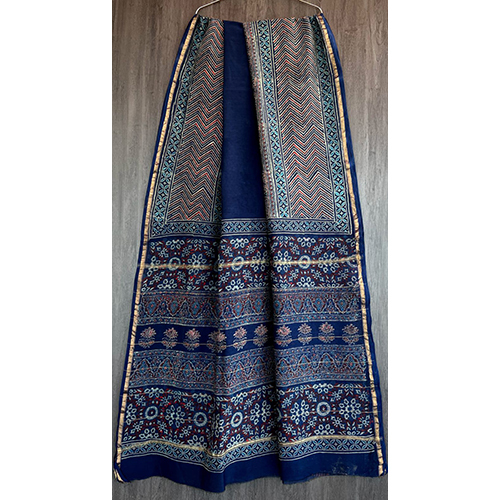 Blue Chanderi Silk Saree