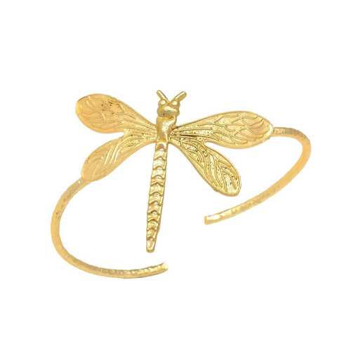 Butterfly design golden cuff bracelet