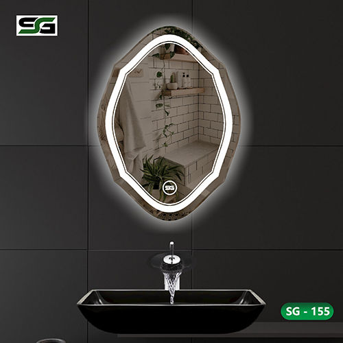 White Sg 155 Antique Shape Led Mirror