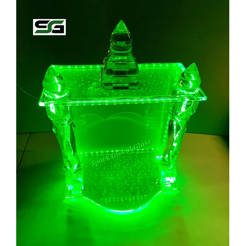 Multy Colour Light Spark Led Glass Temple