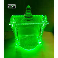 Transparent Multy Colour Light Spark Led Glass Temple