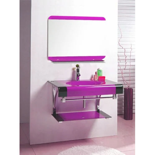 Purple Modern Glass Vanity Set