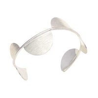 Stylish Silver Cuff Bracelet - Gender: Unisex