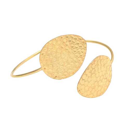 Golden duo crystal design cuff bracelet