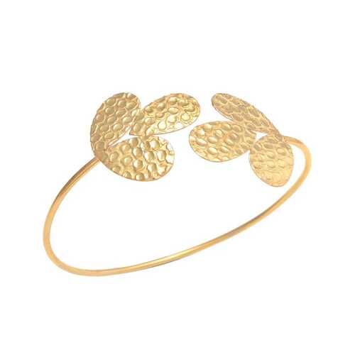 Gold plated unique authentic design cuff bracelet