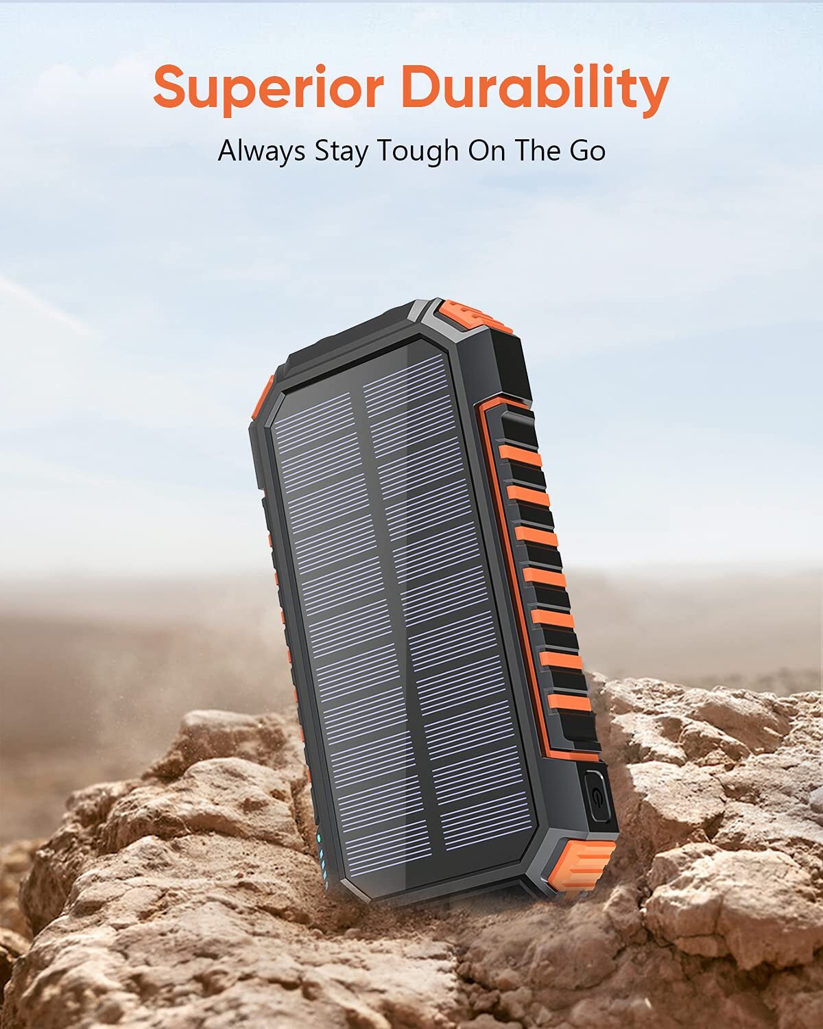 Riapow Solar Power Bank 26800Mah Orange