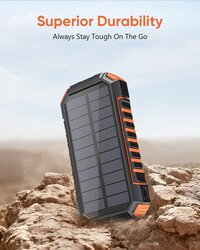 Riapow Solar Power Bank 26800Mah Orange