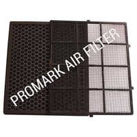 10 Micron Air Conditioning Filters - Pleated Synthetic Fiber, Size: 5000x5000x70 Mm | 90% Efficiency, Low Pressure Drop, High Dust Holding Capacity