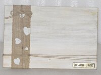 12 Inch Wooden White Wash Photo Frame With Jute Ribbon - Design Type: Modern
