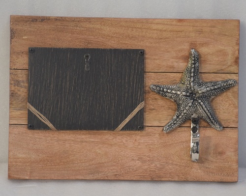 14 Inch Wooden Photo Frame With Star