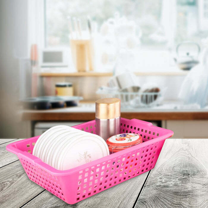 PLASTIC MEDIUM SIZE CANE FRUIT BASKETS 2482