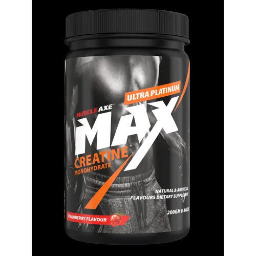 200GM Strawberry Flavour Muscle Axe Max Creatine Monohydrate Powder