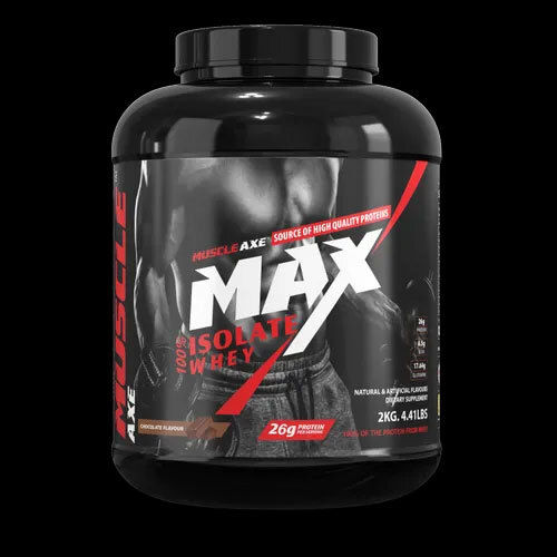 2KG Chocolate Flavour Muscle Axe Max Isolate Whey Protein Powder