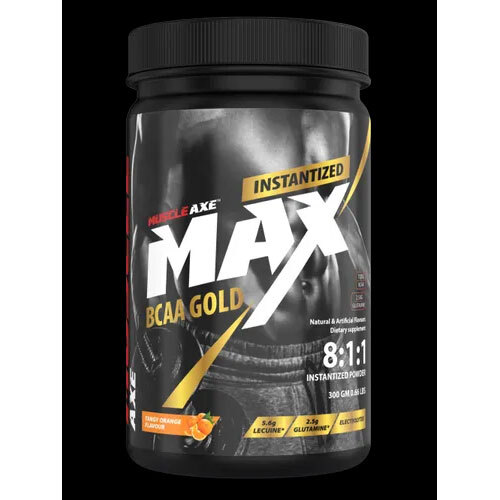 300GM Orange Flavour Muscle Axe Max BCAA Gold Pro Powder