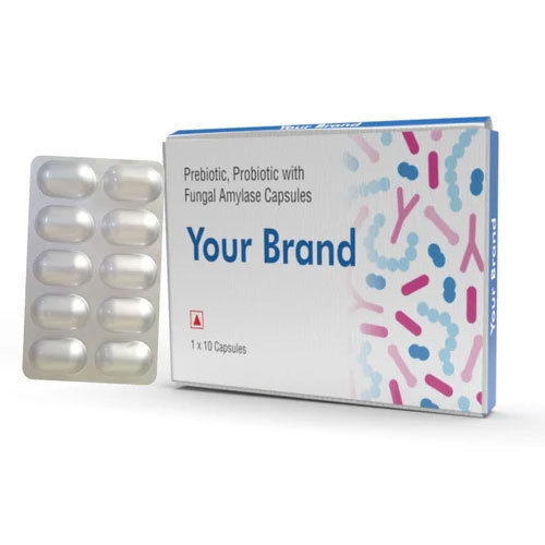 Prebiotic And Probiotic with fungal Amylase Capsules