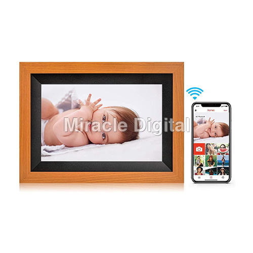 10.1 Inch Wifi Wooden Digital Photo Frame