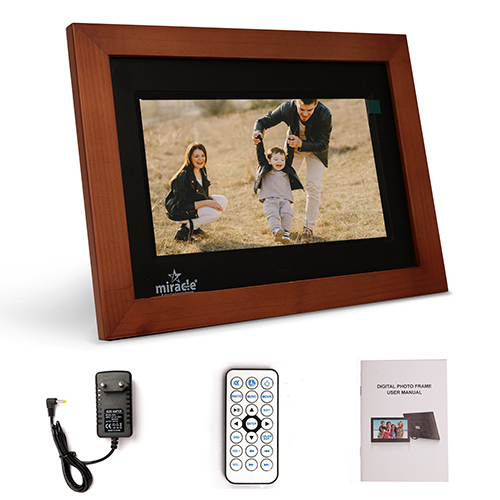 7 Inch Dark Color Wooden Digital Photo Frame