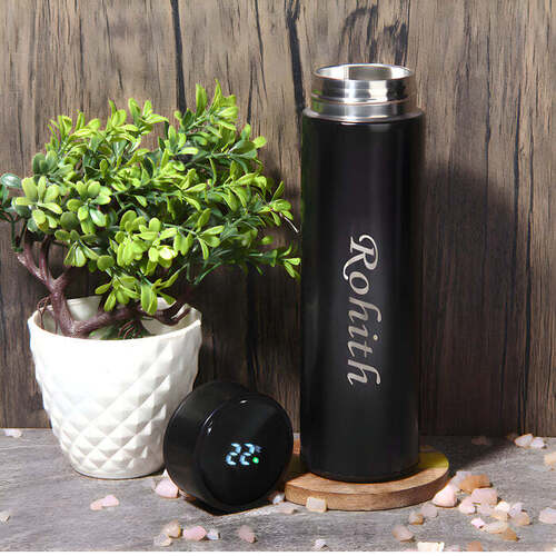 STAINLESS STEEL SMART WATER BOTTLE WITH SMART LCD TEMPERATURE TOUCH