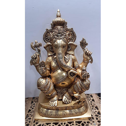 Brass Ganesh Statue 14 Inches