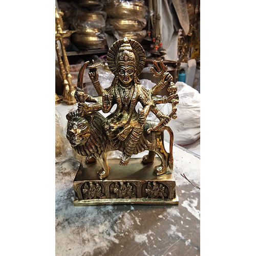 Brass Durga Statue Height: 10 Inch (In)