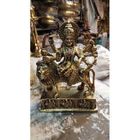 Brass Durga Statue Height: 10 Inch (in)