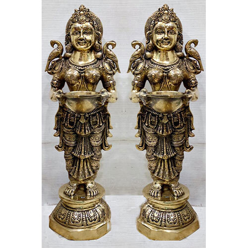 Brass Deep Laxmi Statue