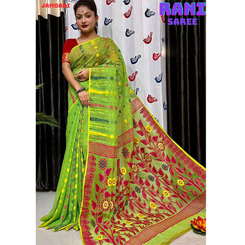 Green Jamdani Rani Saree