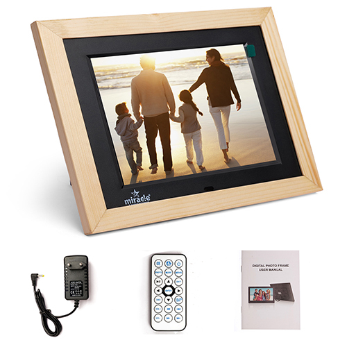 10 Inch Light Color Wooden Digital Photo Frame
