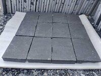 Kadappa Black Indian Limestone Cobble Stone Pavers Park Garden Walkway Pathways