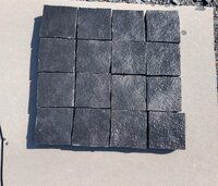 Kadappa Black Indian Limestone Cobble Stone Pavers Park Garden Walkway Pathways