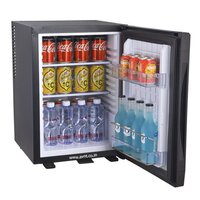 Jvd Ec40 Glass Door Minibar - Color: Black