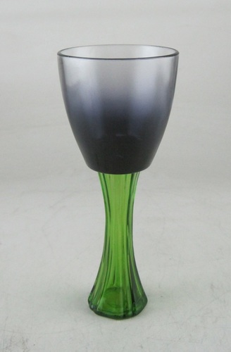 Glass Pillar Holder With Green Stand