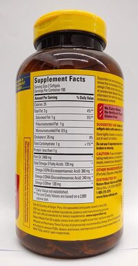 Nature Made Burp Less Omega 3 Fish Oil Softgels 1200 mg Omega 3  200 Softgels