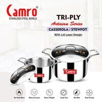 camro Triply Serving Pot/Stewpot with Lid