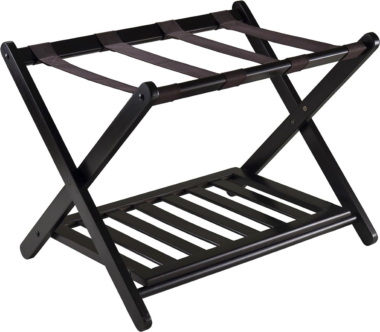 Wooden luggage rack