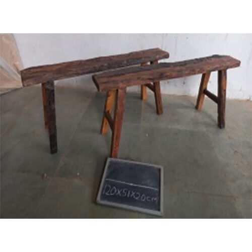 Antique Sleepar Wooden Bench - Color: Brown