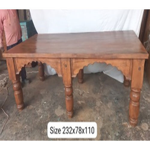 Antique Wooden Dining Table - Color: Brown