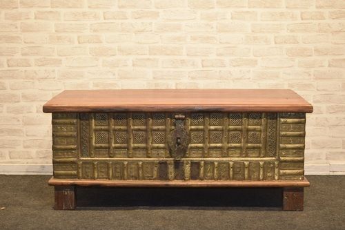 Antique Wooden Box Cum Table - General Use: Indoor Furniture